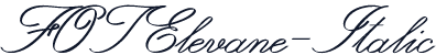 FOTElevane-Italic