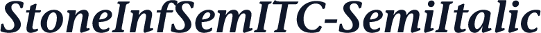 StoneInfSemITC-SemiItalic