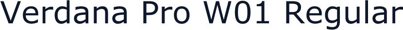 Verdana Pro W01 Regular