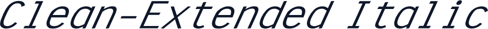 Clean-Extended Italic