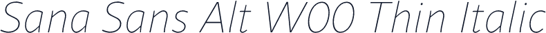 Sana Sans Alt W00 Thin Italic