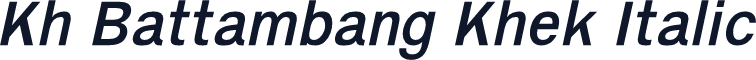 Kh Battambang Khek Italic