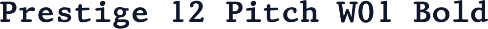 Prestige 12 Pitch W01 Bold
