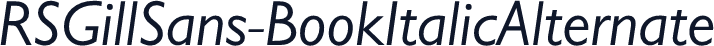 RSGillSans-BookItalicAlternate
