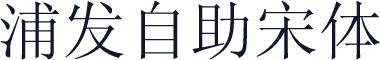 浦发自助宋体