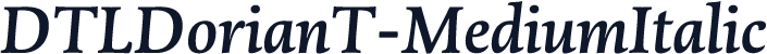 DTLDorianT-MediumItalic