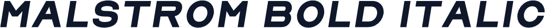 Malstrom Bold Italic