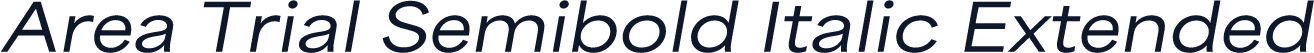 Area Trial Semibold Italic Extended