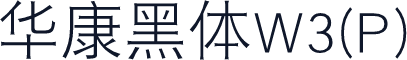 华康黑体W3(P)