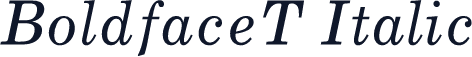 BoldfaceT Italic