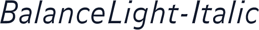 BalanceLight-Italic