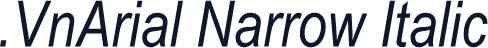 .VnArial Narrow Italic