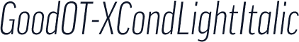 GoodOT-XCondLightItalic