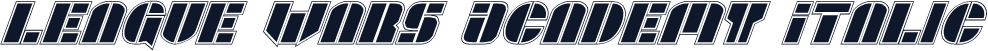 League Wars Academy Italic