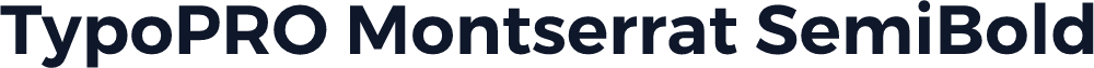 TypoPRO Montserrat SemiBold