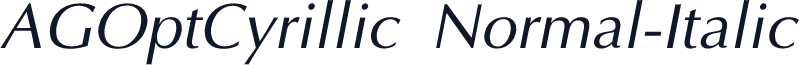 AGOptCyrillic Normal-Italic