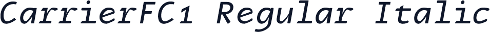 CarrierFC1 Regular Italic