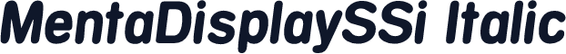 MentaDisplaySSi Italic