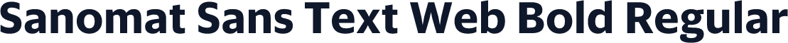 Sanomat Sans Text Web Bold Regular