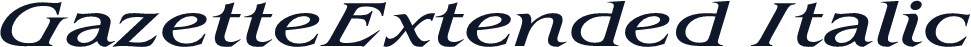 GazetteExtended Italic