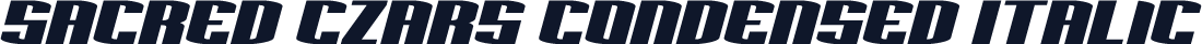 Sacred Czars Condensed Italic