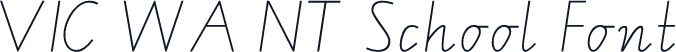 VIC WA NT School Font