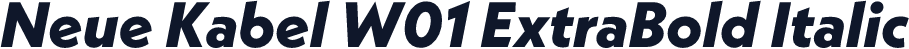 Neue Kabel W01 ExtraBold Italic