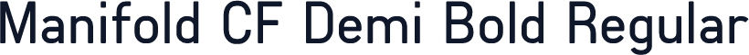Manifold CF Demi Bold Regular