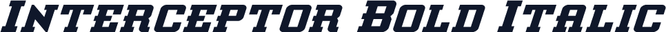 Interceptor Bold Italic