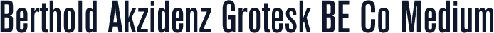 Berthold Akzidenz Grotesk BE Co Medium