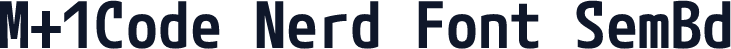 M+1Code Nerd Font SemBd