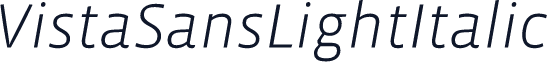 VistaSansLightItalic