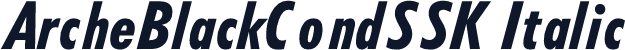 ArcheBlackCondSSK Italic