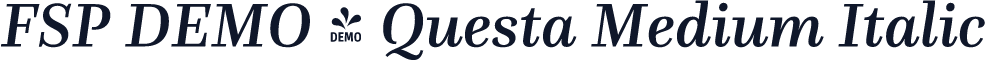 FSP DEMO - Questa Medium Italic