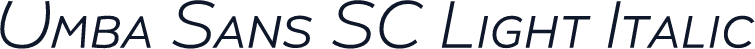 Umba Sans SC Light Italic