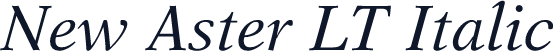 New Aster LT Italic