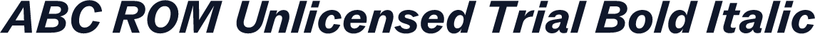 ABC ROM Unlicensed Trial Bold Italic