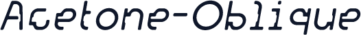 Acetone-Oblique