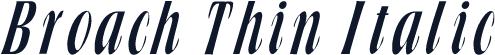 Broach Thin Italic