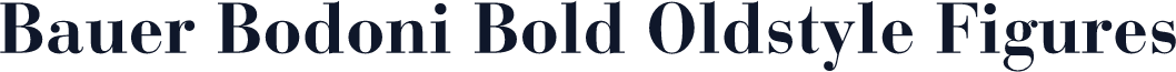 Bauer Bodoni Bold Oldstyle Figures