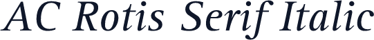 AC Rotis Serif Italic