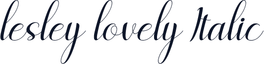 lesley lovely Italic