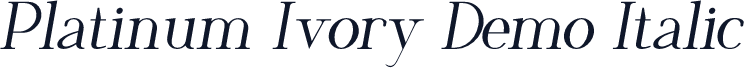 Platinum Ivory Demo Italic