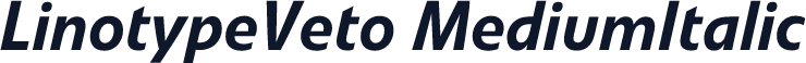 LinotypeVeto MediumItalic
