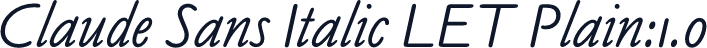Claude Sans Italic LET Plain:1.0