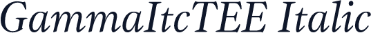 GammaItcTEE Italic