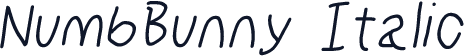 NumbBunny Italic