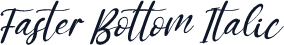 Faster Bottom Italic
