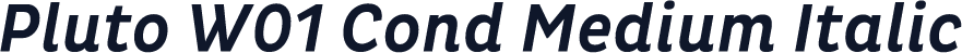 Pluto W01 Cond Medium Italic