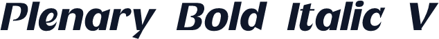 Plenary Bold Italic V1